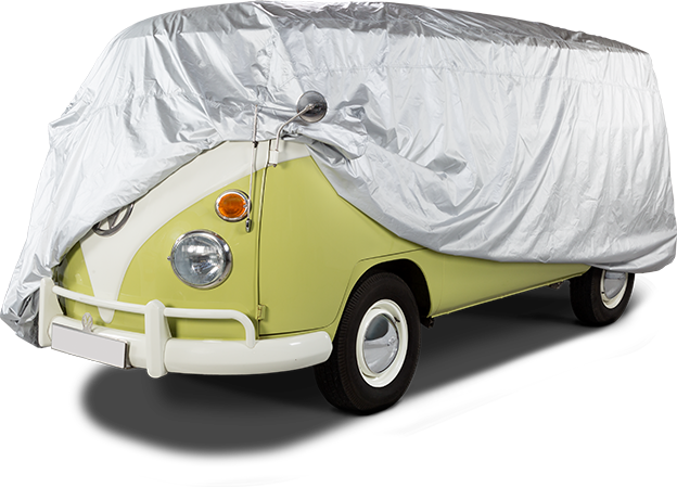Voyager water resistant car cover - Part covered VW Camper